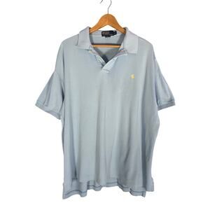Ralph Lauren Polo Short Sleeved Classic Polo Shirt, Light Blue, Men’s XL